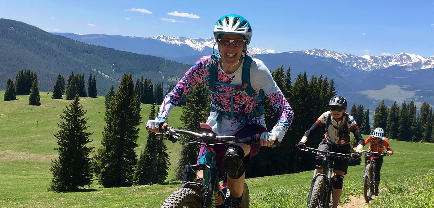 Stacey, an IMBA Singletrack Society Member  and mountain biking advocate. 