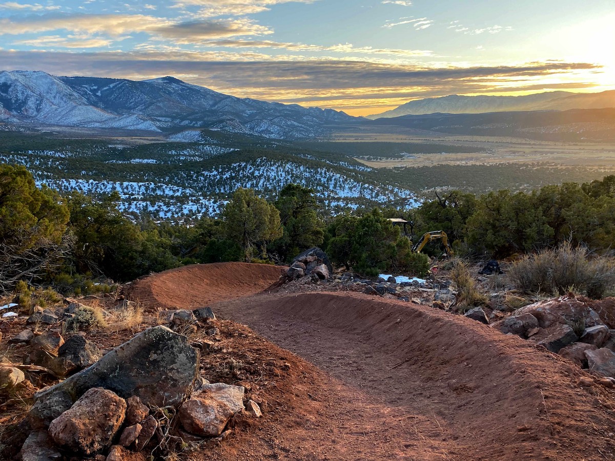 IMBA trail labs example trail overlooking cedar city