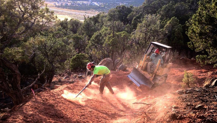 IMBA crews building new trails near Cedar City, Utah. 