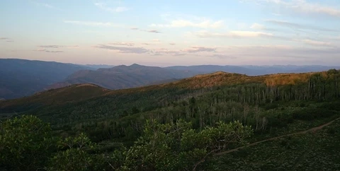 Landscape view of mountains